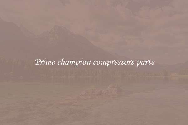 Prime champion compressors parts