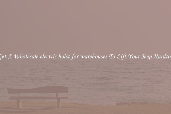 Get A Wholesale electric hoist for warehouses To Lift Your Jeep Hardtop