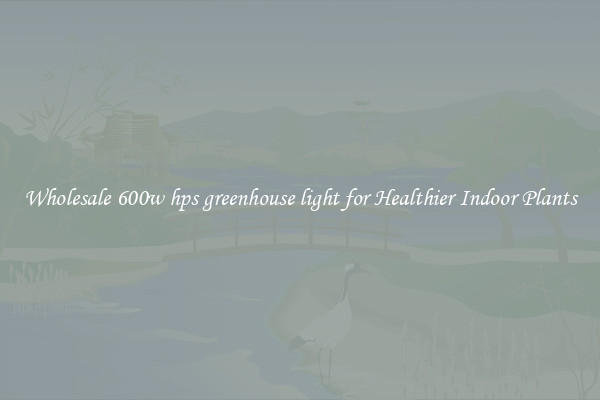 Wholesale 600w hps greenhouse light for Healthier Indoor Plants