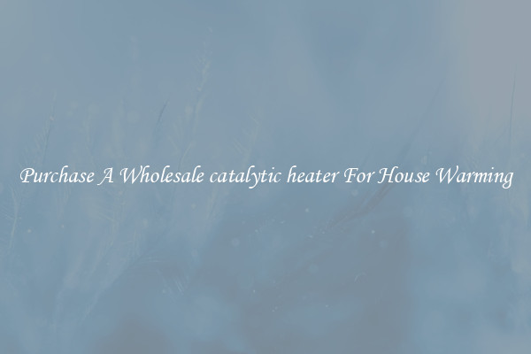 Purchase A Wholesale catalytic heater For House Warming
