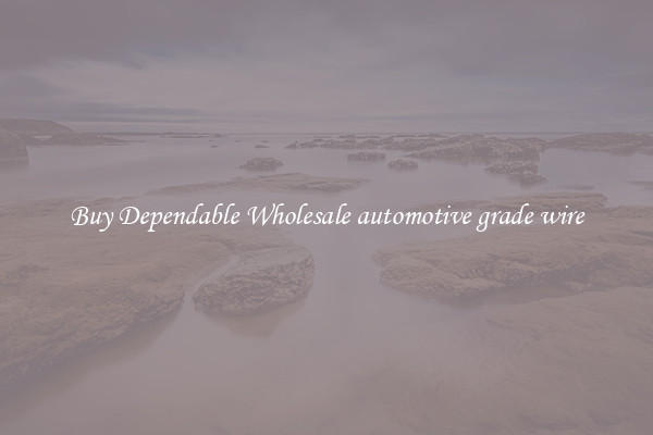 Buy Dependable Wholesale automotive grade wire