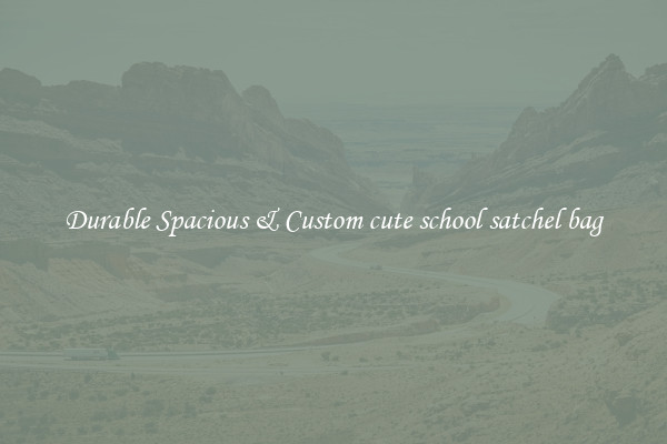 Durable Spacious & Custom cute school satchel bag