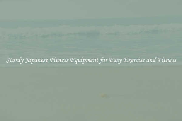 Sturdy Japanese Fitness Equipment for Easy Exercise and Fitness