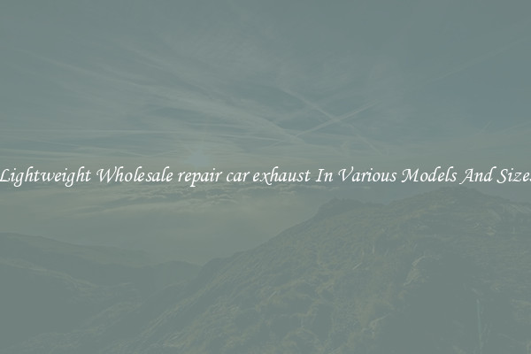 Lightweight Wholesale repair car exhaust In Various Models And Sizes