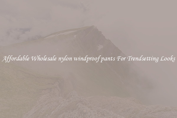 Affordable Wholesale nylon windproof pants For Trendsetting Looks