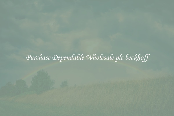 Purchase Dependable Wholesale plc beckhoff