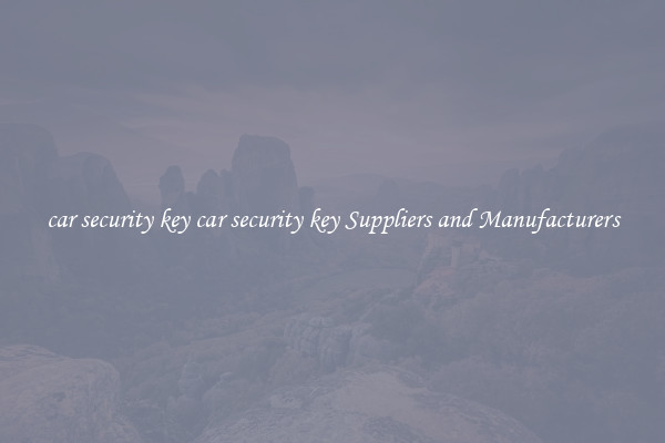 car security key car security key Suppliers and Manufacturers