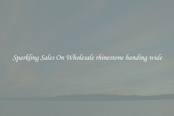 Sparkling Sales On Wholesale rhinestone banding wide